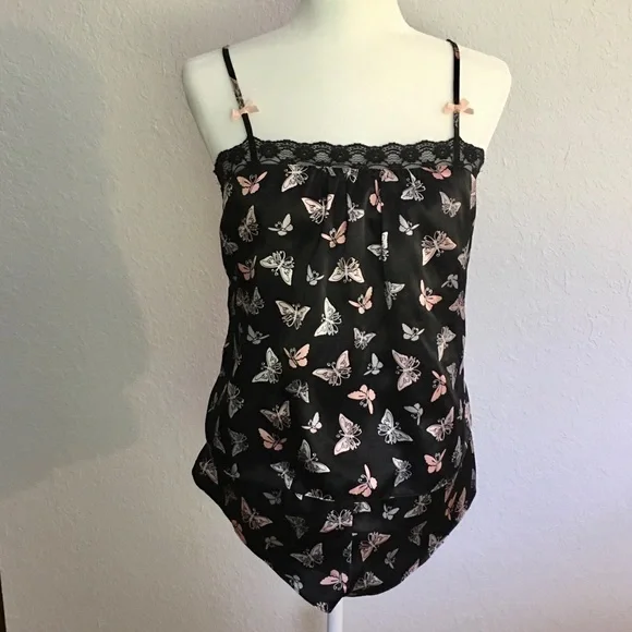 2-Piece Shortie Pajama Set, Pink/Black, Apt. 9 size M - Picture 2 of 9